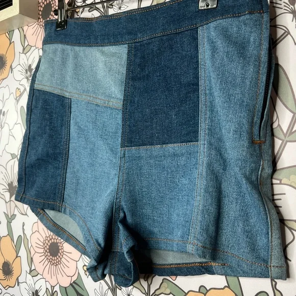 Free People Patchwork 25 Denim  High-Waisted  Retro Inspired Size 28 - Picture 2 of 8